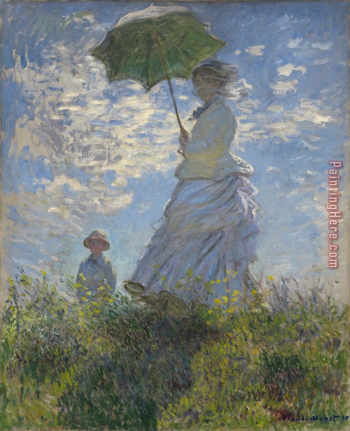 Claude Monet Woman With A Parasol Madame Monet And Her Son